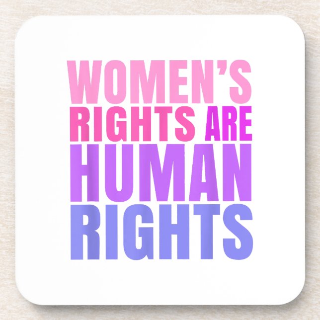 Menschenrechte Frauenrechte Getränkeuntersetzer (Vorderseite)