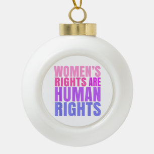 Menschenrechte Frauenrechte Keramik Kugel-Ornament