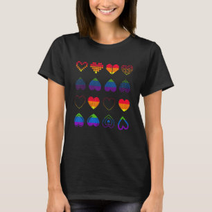Menschenrechte Lgbtq Rainbow Flag Herz Gay Pride T-Shirt