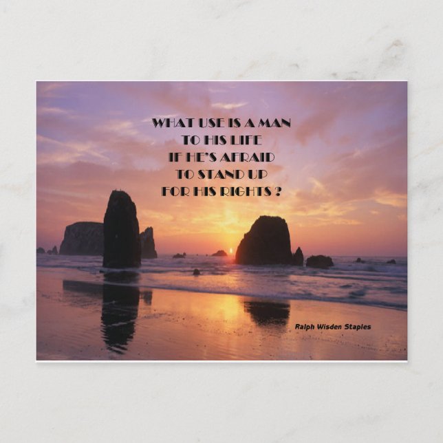 Menschenrechte Postkarte (Vorderseite)