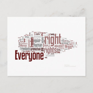 Menschenrechte Postkarte
