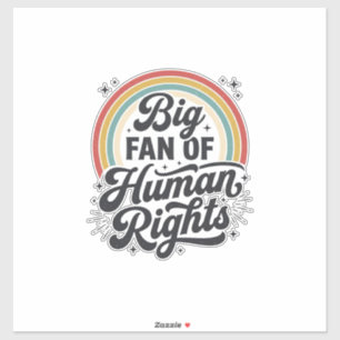Menschenrechte Retro Regenbogen Vektor T-Shirt Des Aufkleber