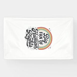 Menschenrechte Retro Regenbogen Vektor T-Shirt Des Banner