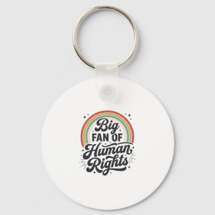 Menschenrechte Retro Regenbogen Vektor T-Shirt Des Schlüsselanhänger