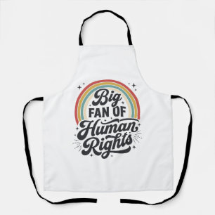 Menschenrechte Retro Regenbogen Vektor T-Shirt Des Schürze