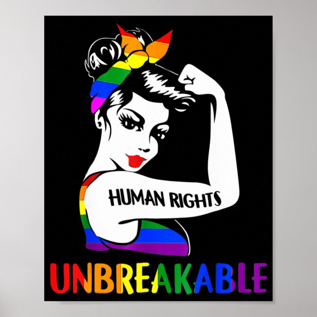 Menschenrechte - Unzerbrechliche LGBT-Stolz Monat  Poster (Vorne)