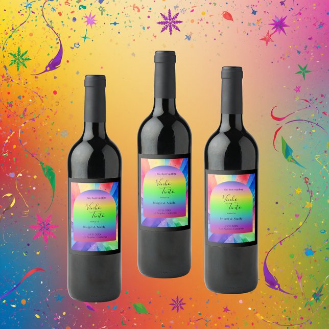 Menschenrechtshochzeit Weinetikett (Von Creator hochgeladen)