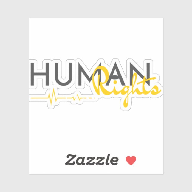 Menschenrechtspflege Aufkleber (Blatt)