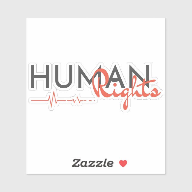 Menschenrechtspflege Aufkleber (Blatt)