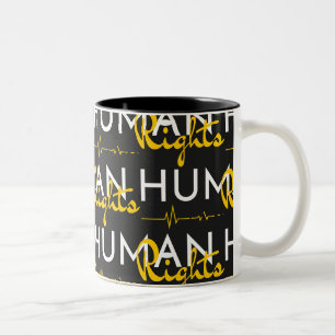 Menschenrechtspflege Zweifarbige Tasse
