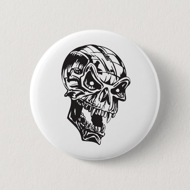 Menschenschädel Button (Vorderseite)