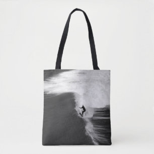 MENSCHENSCHIRM AUF GROSSEN WELLEN TASCHE