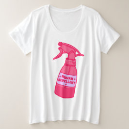 Menschensprayflasche mit frechem Humor Große Größe T-Shirt