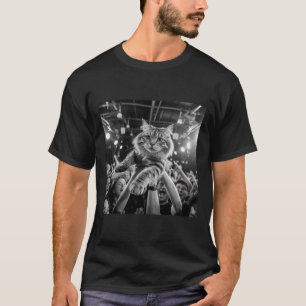 Menschentrauben-Katze Lustiges Konzert Meme Party T-Shirt