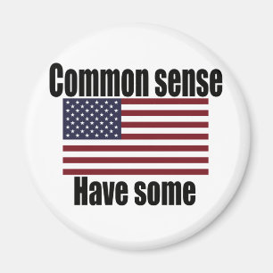 Menschenverstand-amerikanische Flagge Magnet