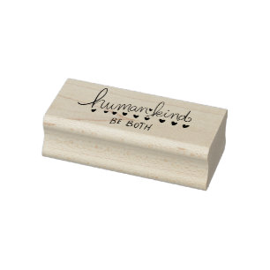 Menschheit sei beides Menschheit Gummistempel
