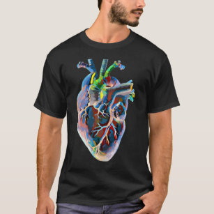 Menschliche Anatomie Biologie Herz Abstrakte Kunst T-Shirt