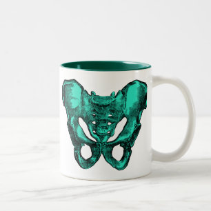 Menschliche Anatomie-Pelvis-Knochen Zweifarbige Tasse