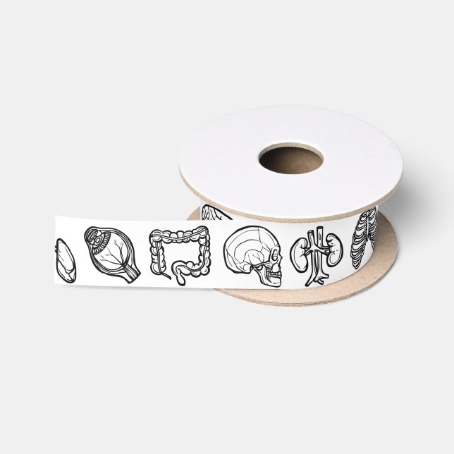 Menschliche Anatomie Seltsame Wissenschaft Bio Sku Satinband (Spule)