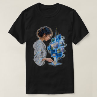 Menschliche Berührung AI-Schnittstelle Kreative Te T-Shirt
