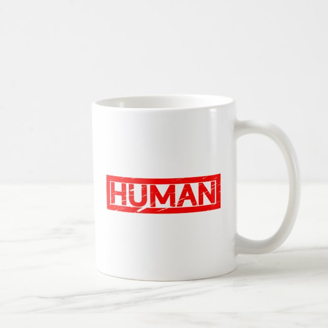 Menschliche Briefmarke Kaffeetasse (Rechts)