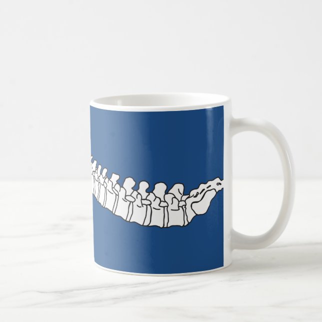 Menschliche Dornwirbel-Anatomieillustration Kaffeetasse (Rechts)