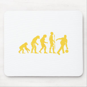 Menschliche Evolution Bowling Funny Bowler Männer Mousepad