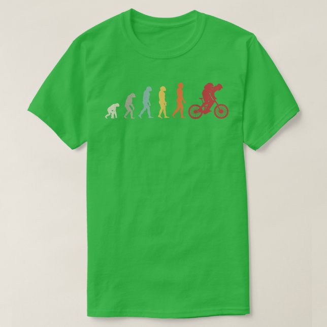 Menschliche Evolution für Mountainbiker - Funny MT T-Shirt (Design vorne)