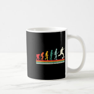 Menschliche Evolution Fußball Sport Vintage Foo Kaffeetasse
