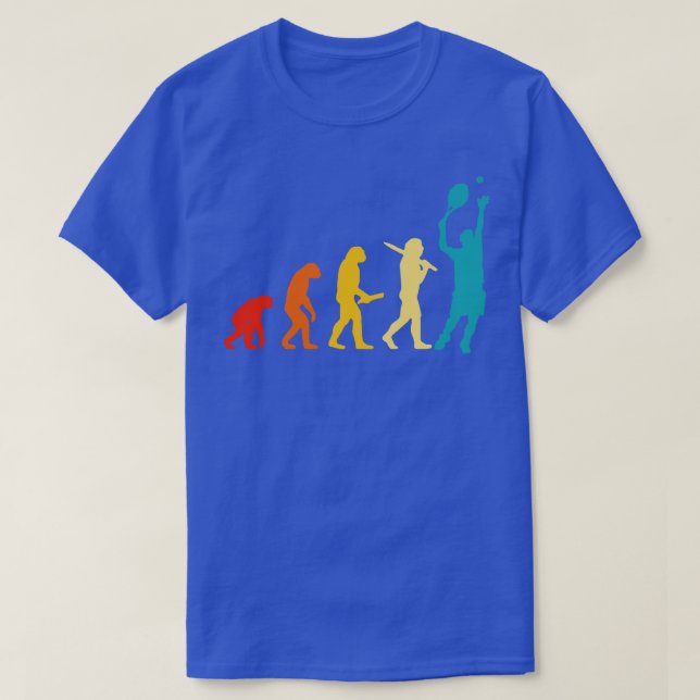 Menschliche Evolution Tennis T-Shirt (Design vorne)