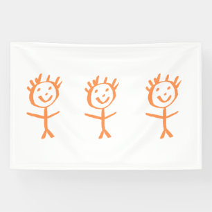 menschliche Figurine Banner