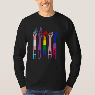 Menschliche Gebärdensprache Handgespräch Trans Gay T-Shirt