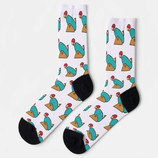 Menschliche Kanonenkugel Socken (Linkes Detail)