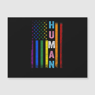 Menschliche LGBT-amerikanische Flagge LGBTQ Regenb Magnetkarte
