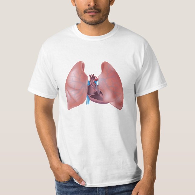 Menschliche Lungen und Herz Shirt (Vorderseite)