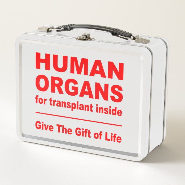 Menschliche Organe für Transplantation Metall Brotdose (Vorderseite)