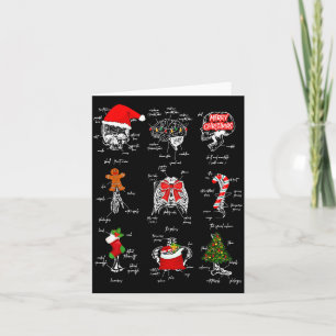 Menschliche Skelettanatomie Weihnachten Medizinstu Karte