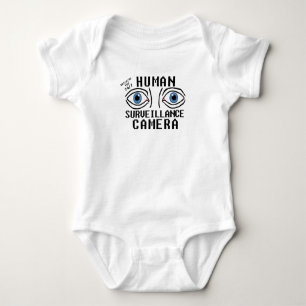 Menschliche Überwachungskamera Trockener Humor Baby Strampler