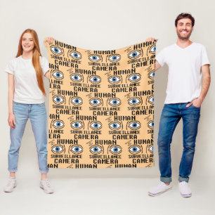Menschliche Überwachungskamera Trockener Humor Fleecedecke