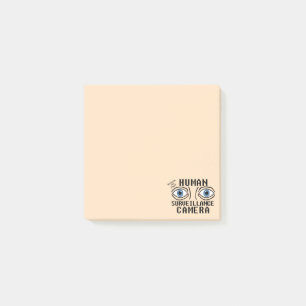 Menschliche Überwachungskamera Trockener Humor Post-it Klebezettel