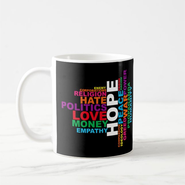 Menschliche Welt Kaffeetasse (Links)