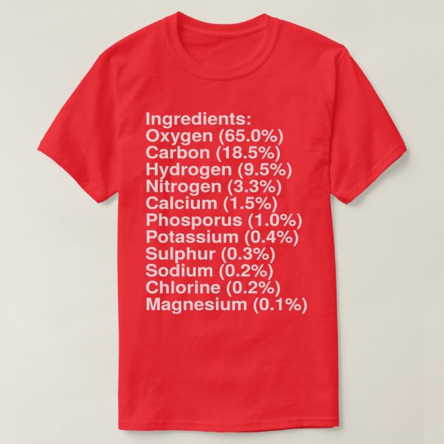 Menschliche Zutaten Klassisches TShirt (Design vorne)