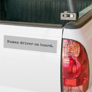 Menschlicher Fahrer an Bord des Autoaufklebers Autoaufkleber