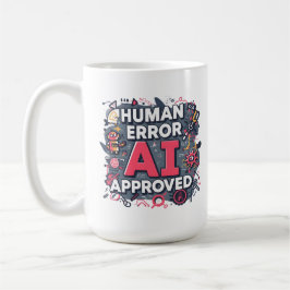 Menschlicher Fehler KI-Approved Digitale Kunst Kaffeetasse