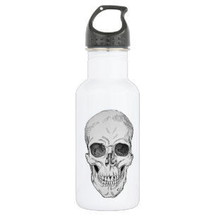 Menschlicher Schädel-anatomische Illustration Edelstahlflasche