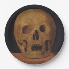 Menschlicher Schädel (von Mariotto Albertinelli) Pappteller