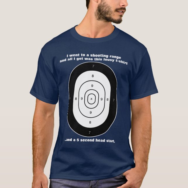 Menschlicher Ziel-Spaß T-Shirt (Vorderseite)