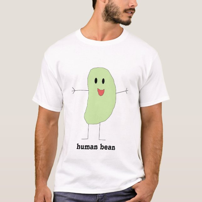 Menschliches Bohnenkleid T-Shirt (Vorderseite)