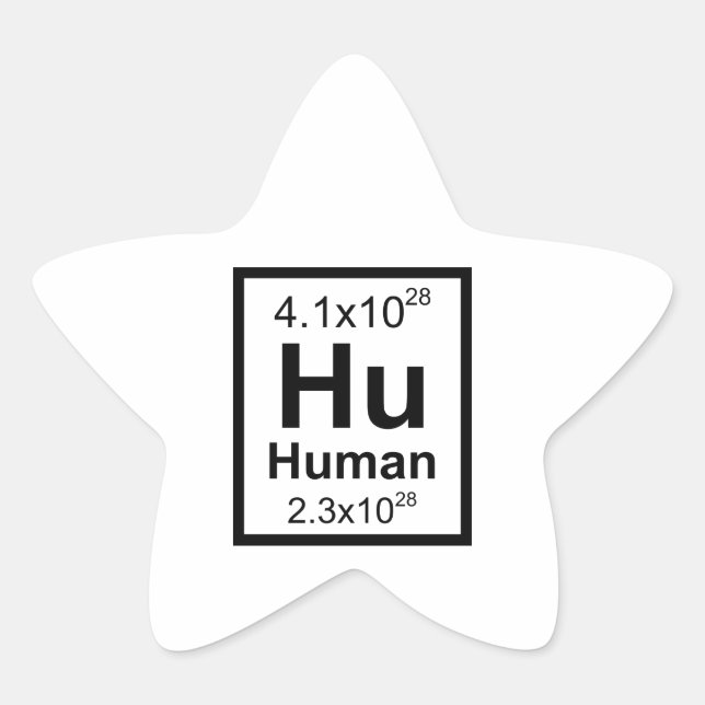 Menschliches Element Stern-Aufkleber (Vorderseite)