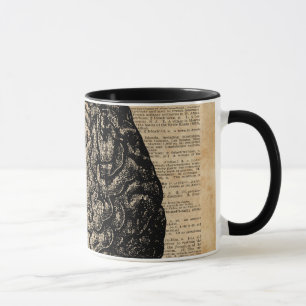 Menschliches Gehirn-Vintage Tasse